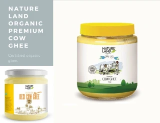 Nature Land Pure Organic Cow Ghee - slide 1