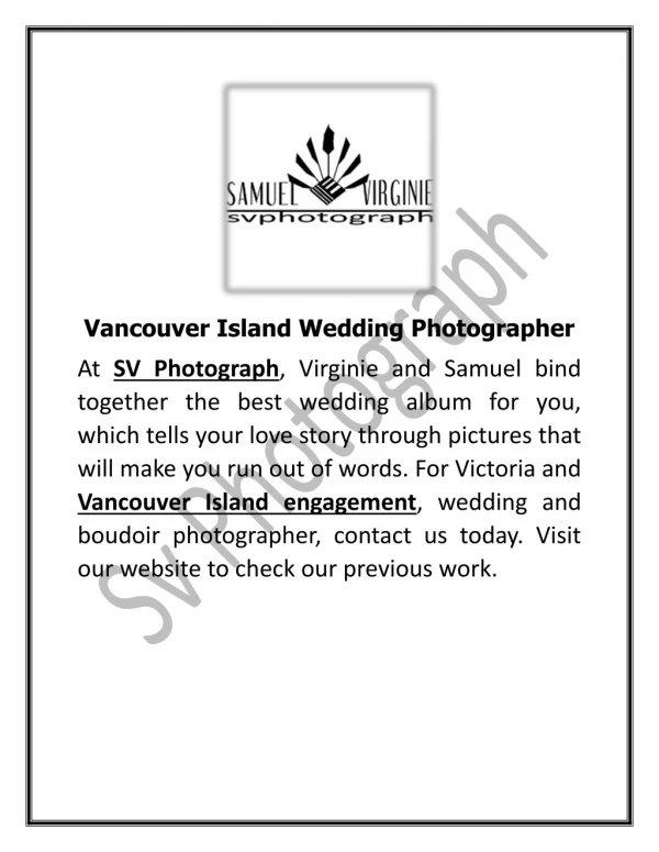 Vancouver island photography - Sv Photograph