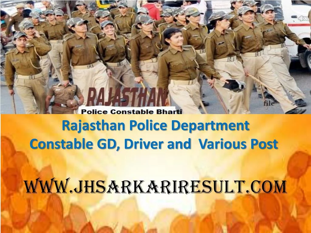 rajasthan police department constable gd driver