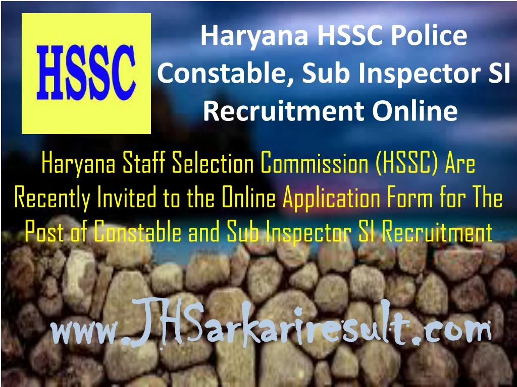 haryana hssc police constable sub inspector