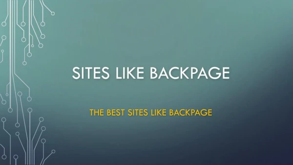 Sites Like Backpage - Classified Similar Site Like Backpage | Bedpage