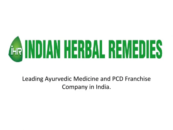 Best PCD Franchise, Herbal and Contract Manufacturing Company