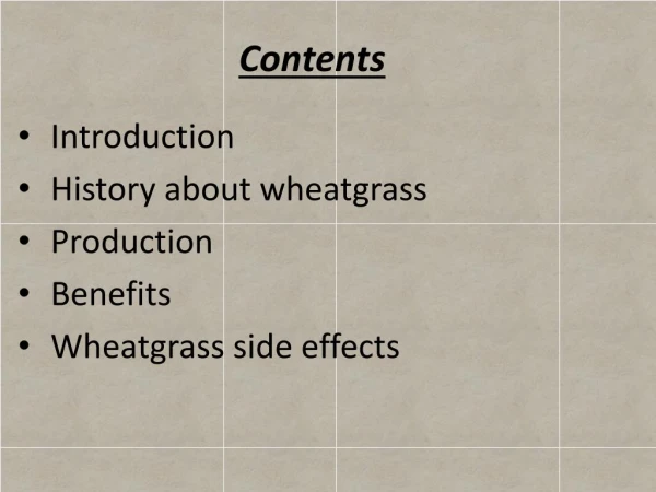 wheatgrass health benefits