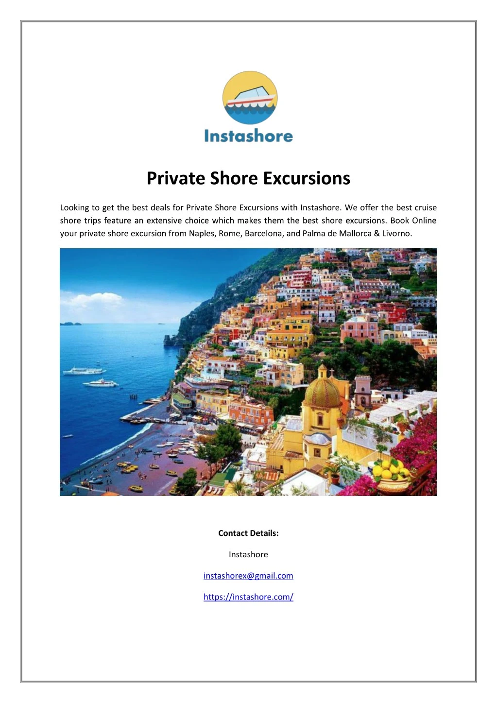 private shore excursions