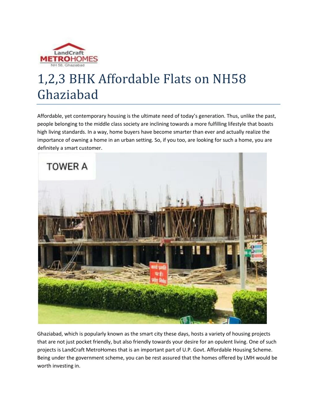 1 2 3 bhk affordable flats on nh58 ghaziabad