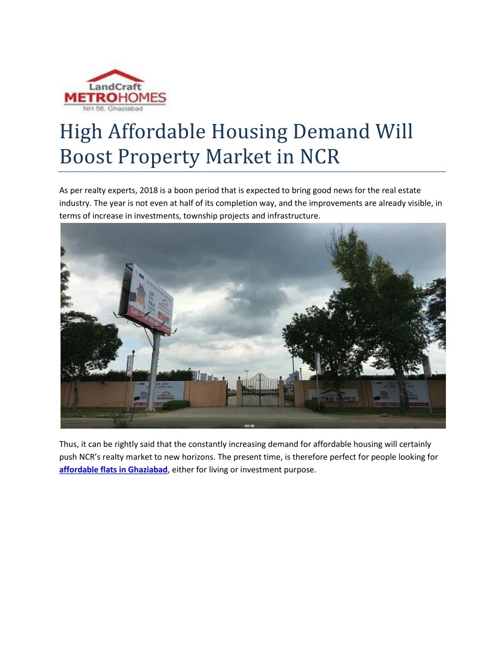 high affordable housing demand will boost