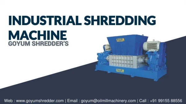 Industrial Shredder Machine