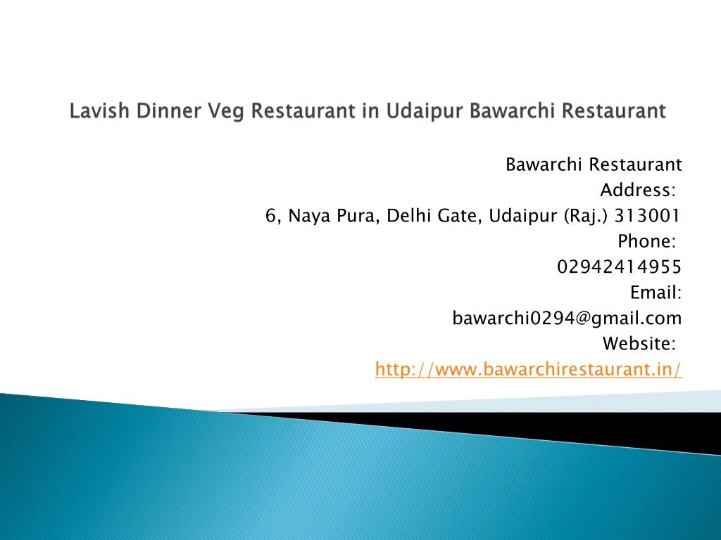 lavish dinner veg restaurant in udaipur bawarchi restaurant
