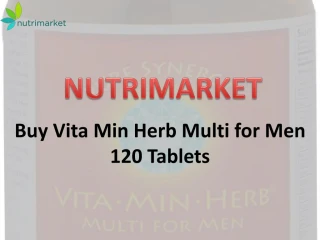 Buy Vita Min Herb Multi for Men 120 Tablets - slide 1