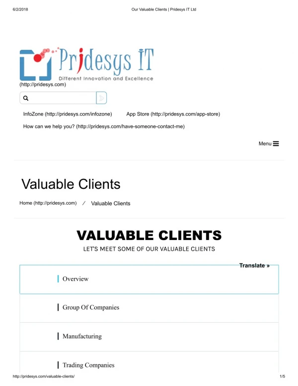 Our Valuable Clients | Pridesys IT Ltd