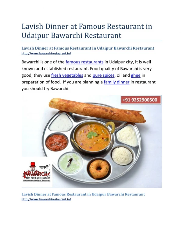 lavish dinner at famous restaurant in udaipur