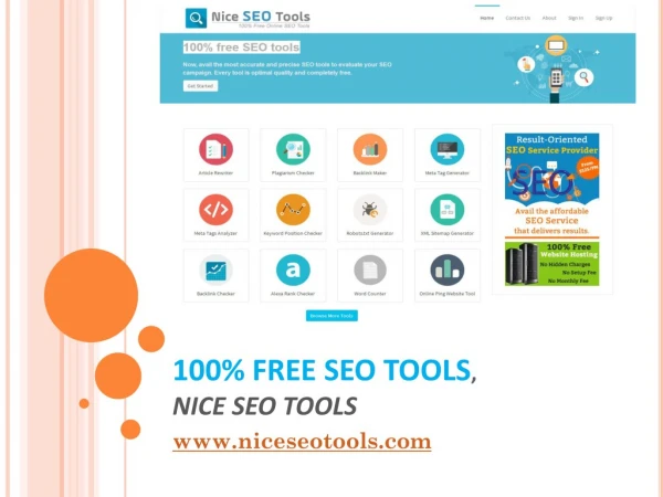 Free Online SEO Tools