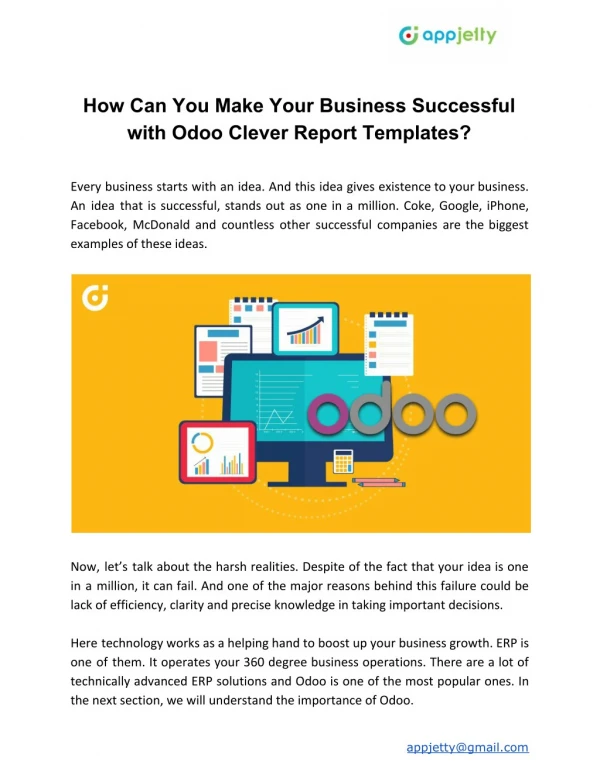 How Can You Make Your Business Successful with Odoo Clever Report Templates?