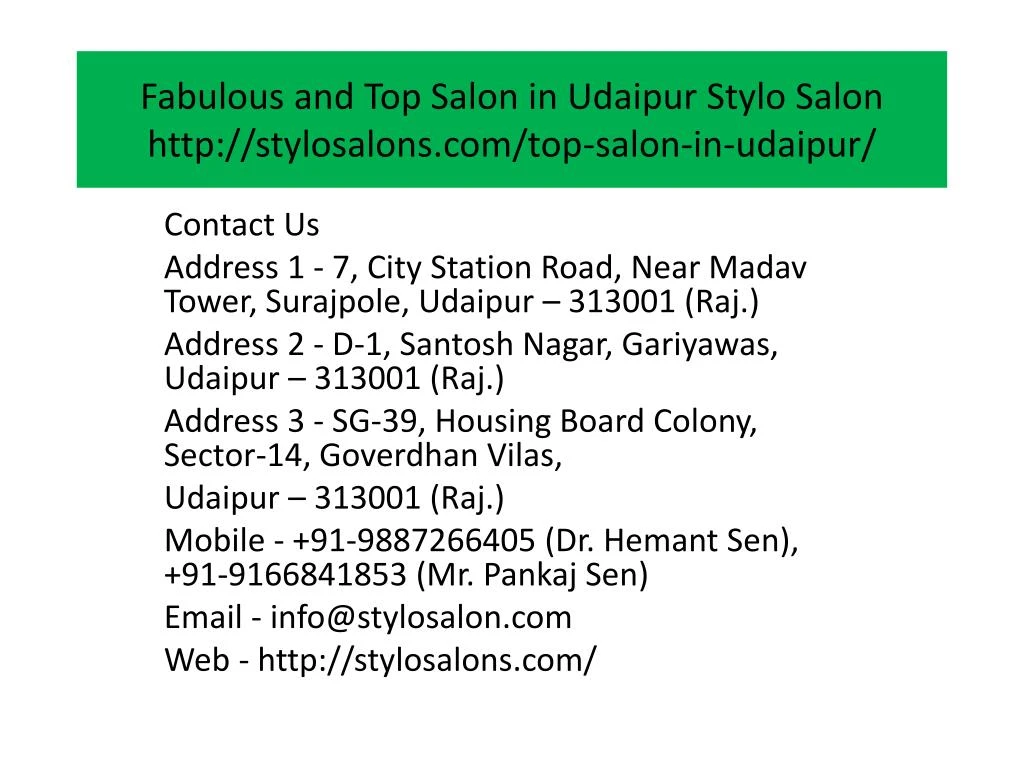 fabulous and top salon in udaipur stylo salon http stylosalons com top salon in udaipur