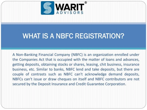 What is NBFC Registration?