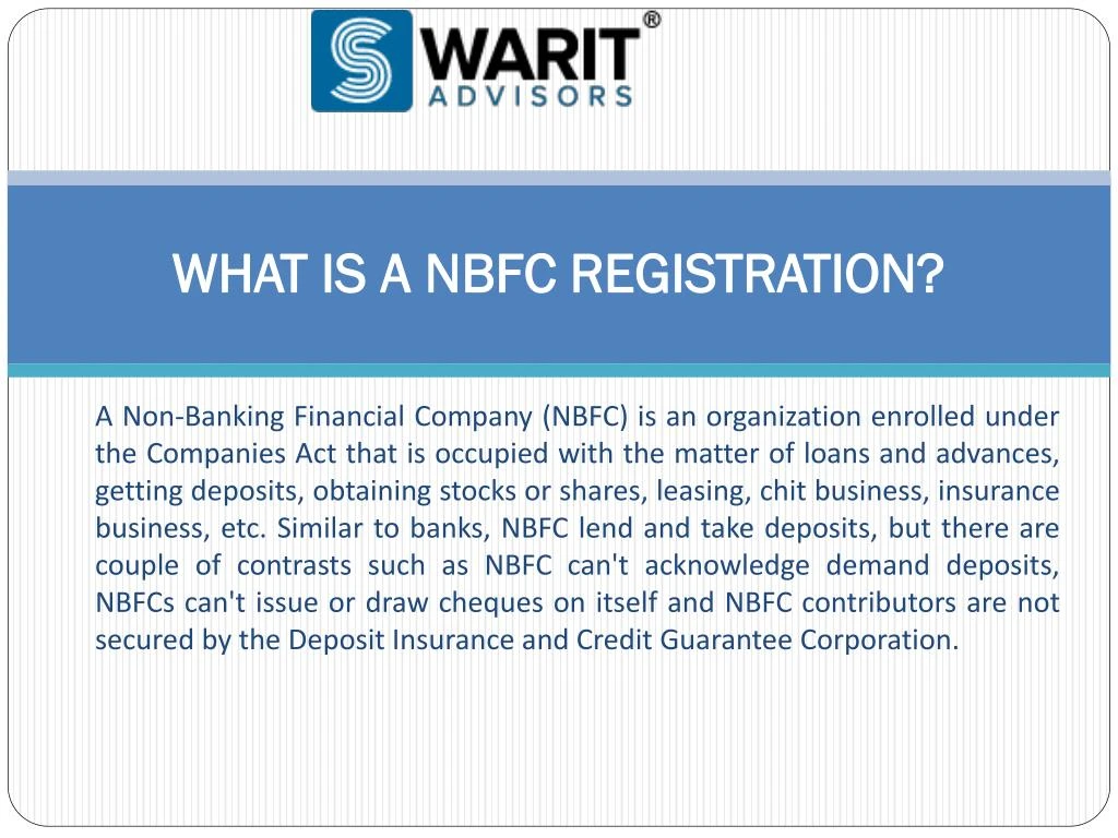 what is a nbfc registration