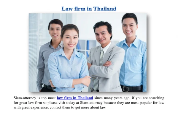Law firm in Bangkok
