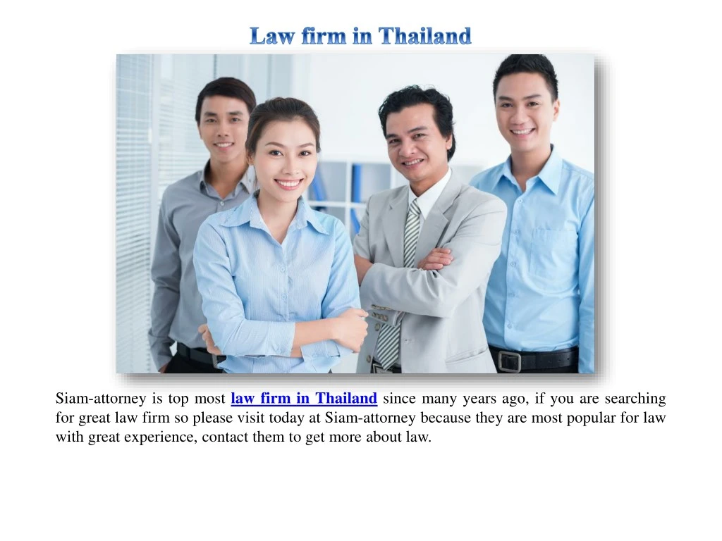 siam attorney is top most law firm in thailand
