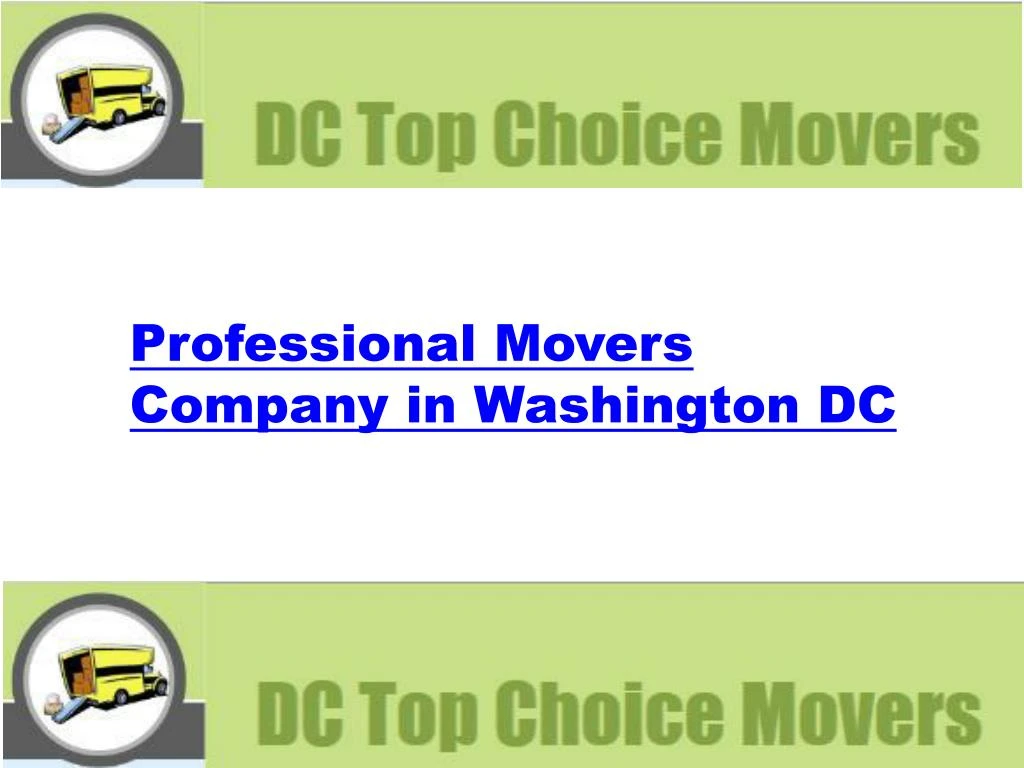 professional movers company in washington dc