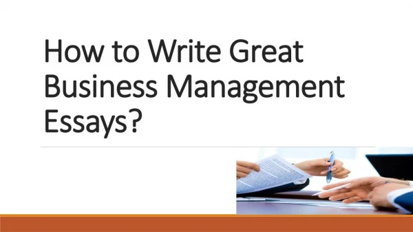 How to Write Great Business Management Essays?