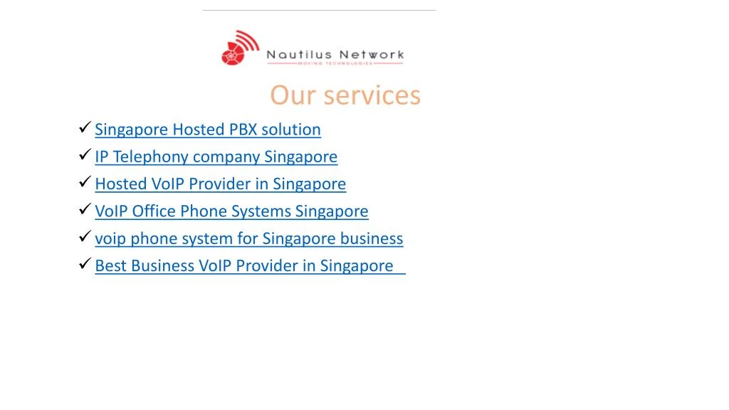 our services singapore hosted pbx solution