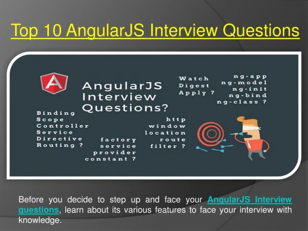 Top 10 AngularJS Interview Questions for Experience