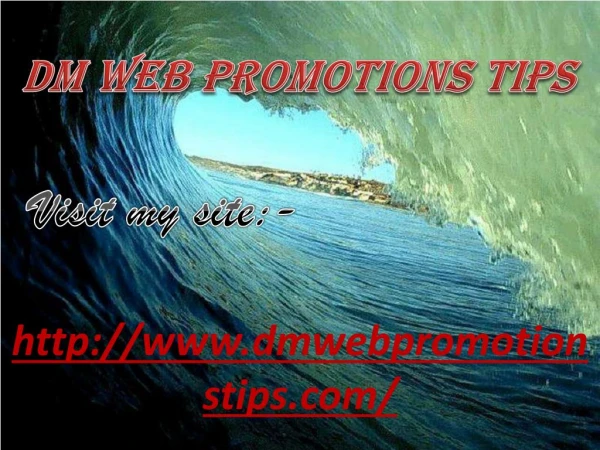 dm web promotions tips