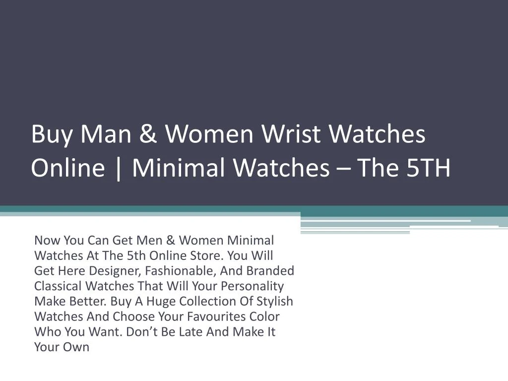 buy man women wrist watches online minimal watches the 5th