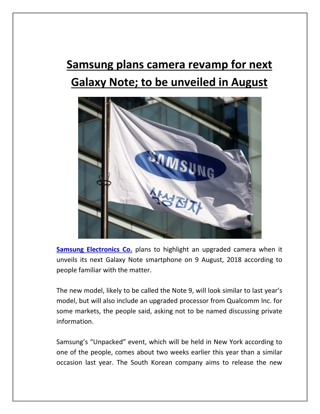 samsung plans camera revamp for next galaxy note