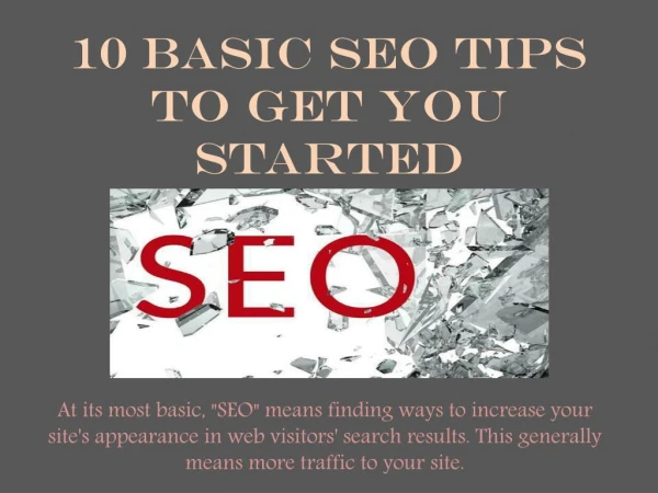 10 Basic SEO Tips To Get You Started