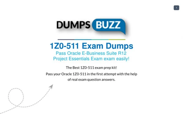 Valid 1Z0-511 Test Dumps