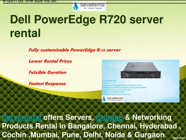 Dell PowerEdge R 720 Server rental
