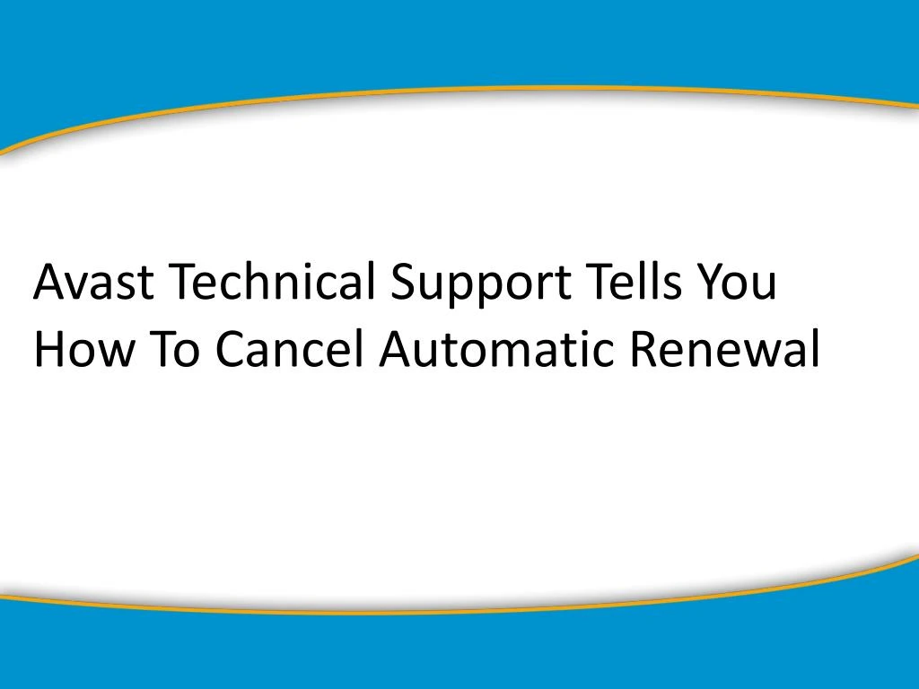 avast technical support tells you how to cancel