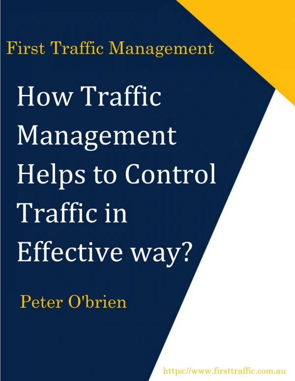 Effective Traffic Management Services in Melbourne