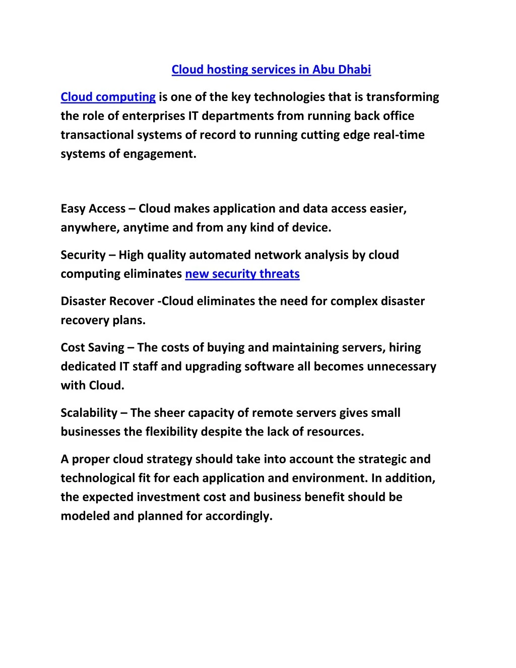 cloud hosting services in abu dhabi