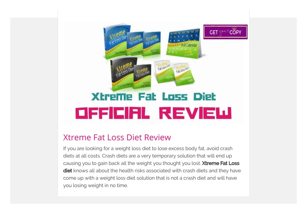 xtreme fat loss diet pdf ebook free download joel