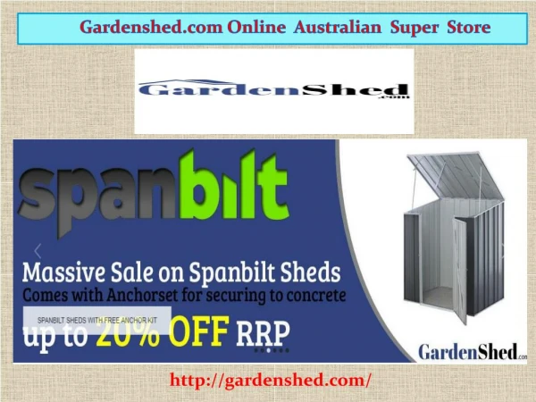 Garden Sheds, Garage Sheds, Sheds | Gardenshed.com