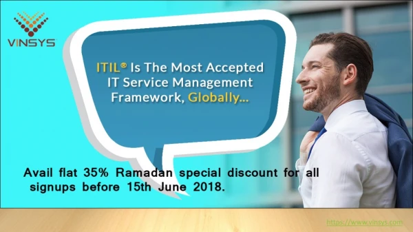 ITIL Foundation Certification Training in Riyadh| Avail flat 35% Ramadan special discount for all signups before 15th Ju