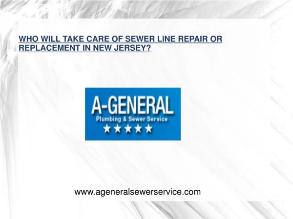 Sewer Line Repair Or Replacement Service In New Jersey