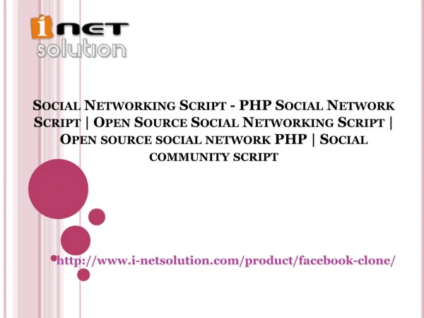 Social Networking Script - PHP Social Network Script