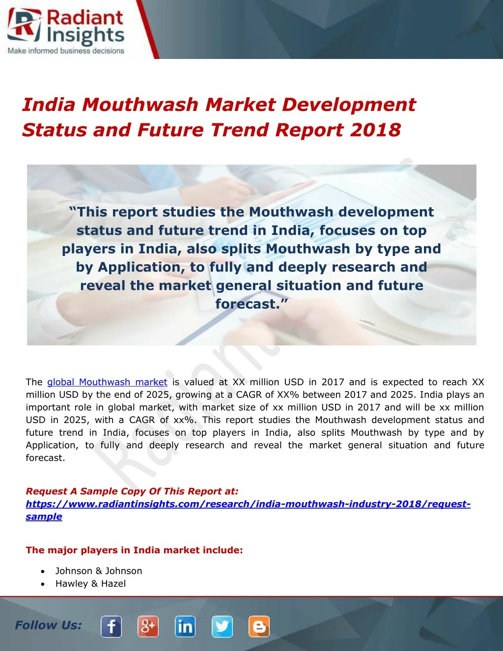 india mouthwash market development status