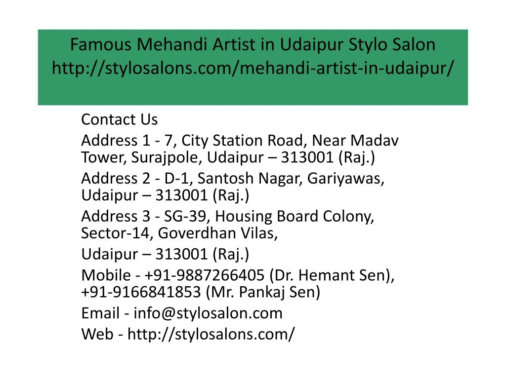 famous mehandi artist in udaipur stylo salon http stylosalons com mehandi artist in udaipur