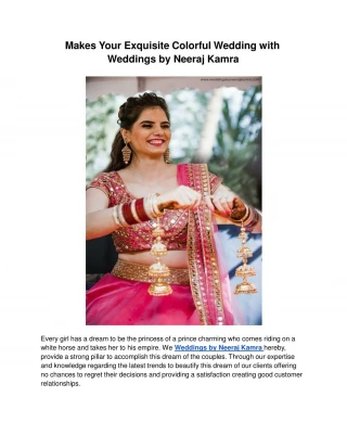 Weddings By Neeraj Kamra - slide 1