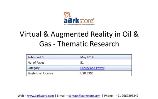 Virtual and Augmented Reality in Oil & Gas - Thematic Research