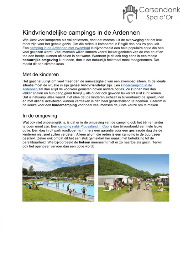 kindvriendelijke campings in de ardennen