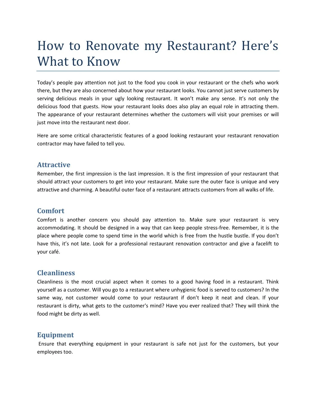 how to renovate my restaurant here s what to know