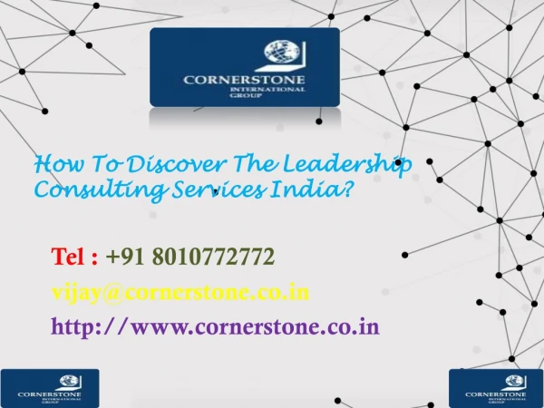 How To Discover The Leadership Consulting Services India?
