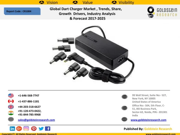 Global Dart Charger Market , Trends, Share, Growth Drivers, Industry Analysis & Forecast 2017-2025