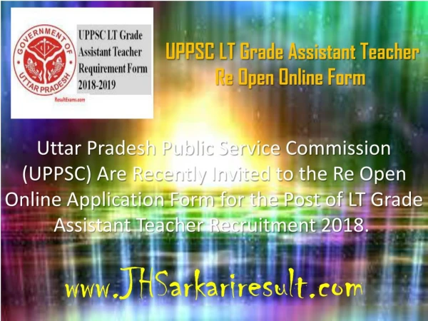 uppsc lt grade assistant teacher re open online