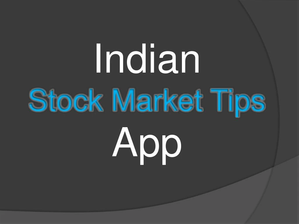 indian stock market tips app